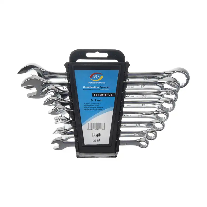 آچار یکسر تخت یکسر رینگی بی اس کد 001 مجموعه 8 عددی