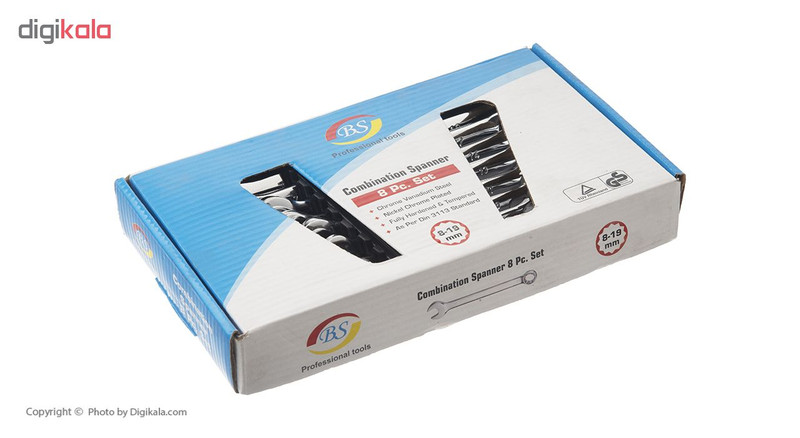 آچار یکسر تخت یکسر رینگی بی اس کد 001 مجموعه 8 عددی آچار یکسر تخت یکسر رینگی بی اس کد 001 مجموعه 8 عددی