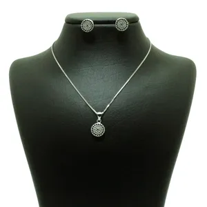 نیم ست نقره زنانه طرح چشم نظر کد NSR 20