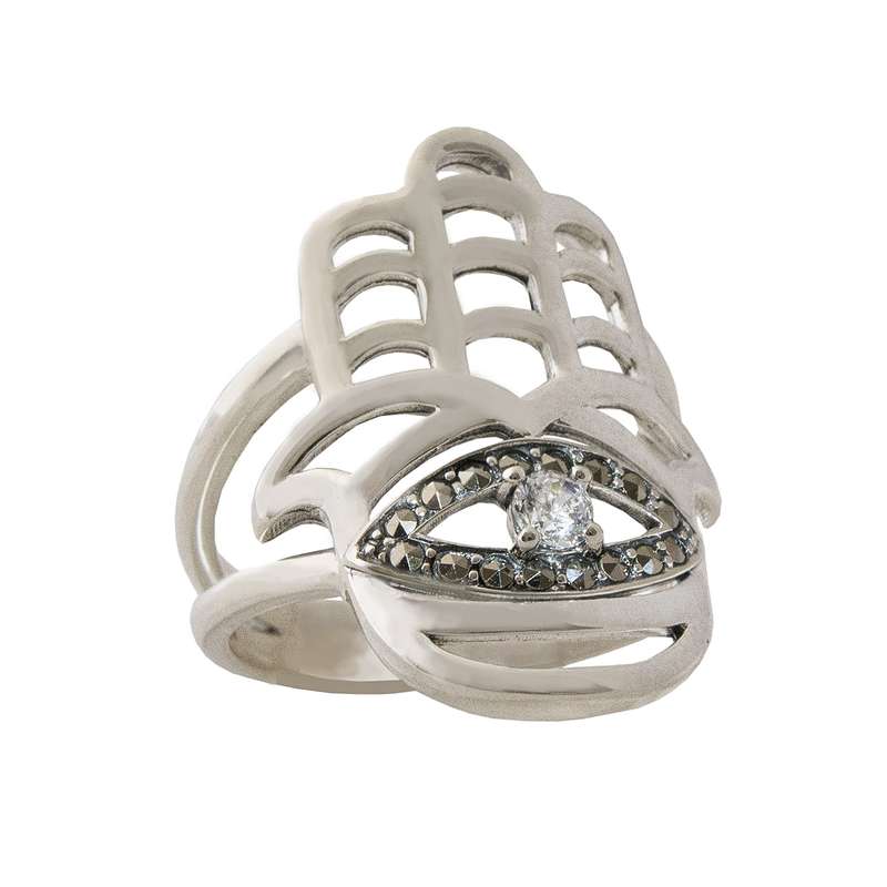 انگشتر نقره زنانه طرح دست کد TJM001 انگشتر نقره زنانه طرح دست کد TJM001