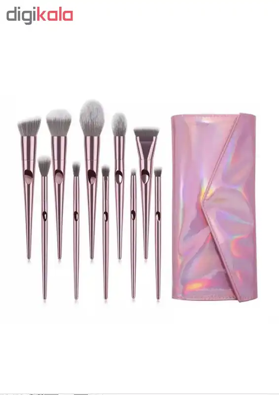 ست برس آرایشی طرح هولوگرام بسته 10 عددی