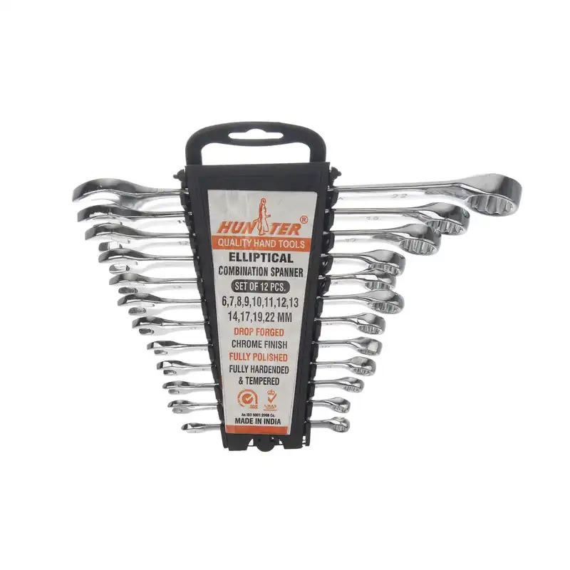 مجموعه 12 عددی آچار یک سر تخت یک سر رینگی هانتر مدل 6-22