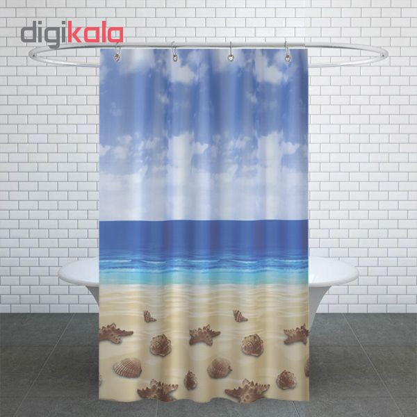 پرده حمام دلفین کد jack-10019 سایز 200×180 سانتی متر