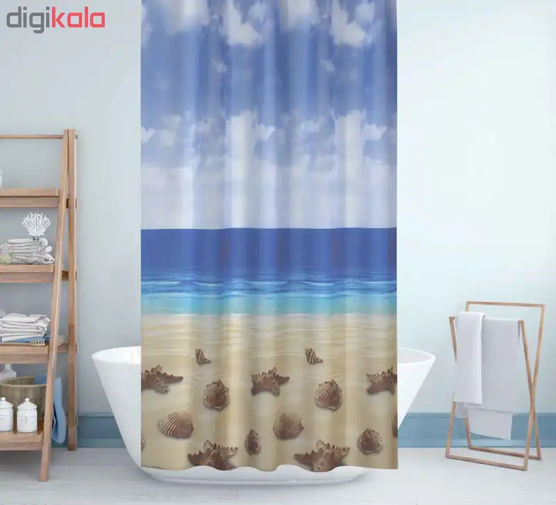 پرده حمام دلفین کد jack-10019 سایز 200×180 سانتی متر
