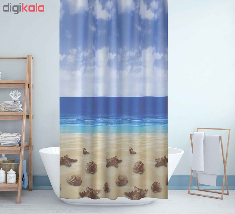 پرده حمام دلفین کد jack-10019 سایز 200×180 سانتی متر
