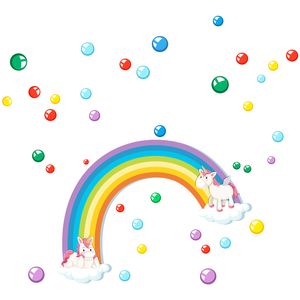 نقد و بررسی استیکر کودک طرح unicorn and bubble توسط خریداران