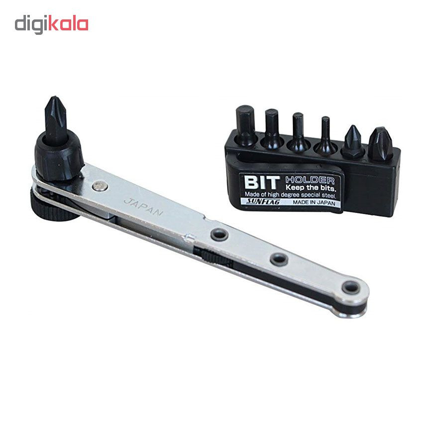 مجموعه 8 عددی پیچ گوشتی جغجغه ای سان فلگ مدل 777-WH8