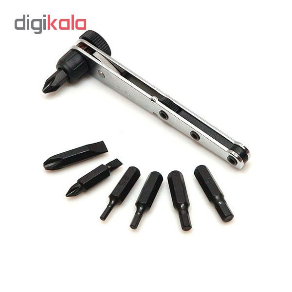 مجموعه 8 عددی پیچ گوشتی جغجغه ای سان فلگ مدل 777-WH8