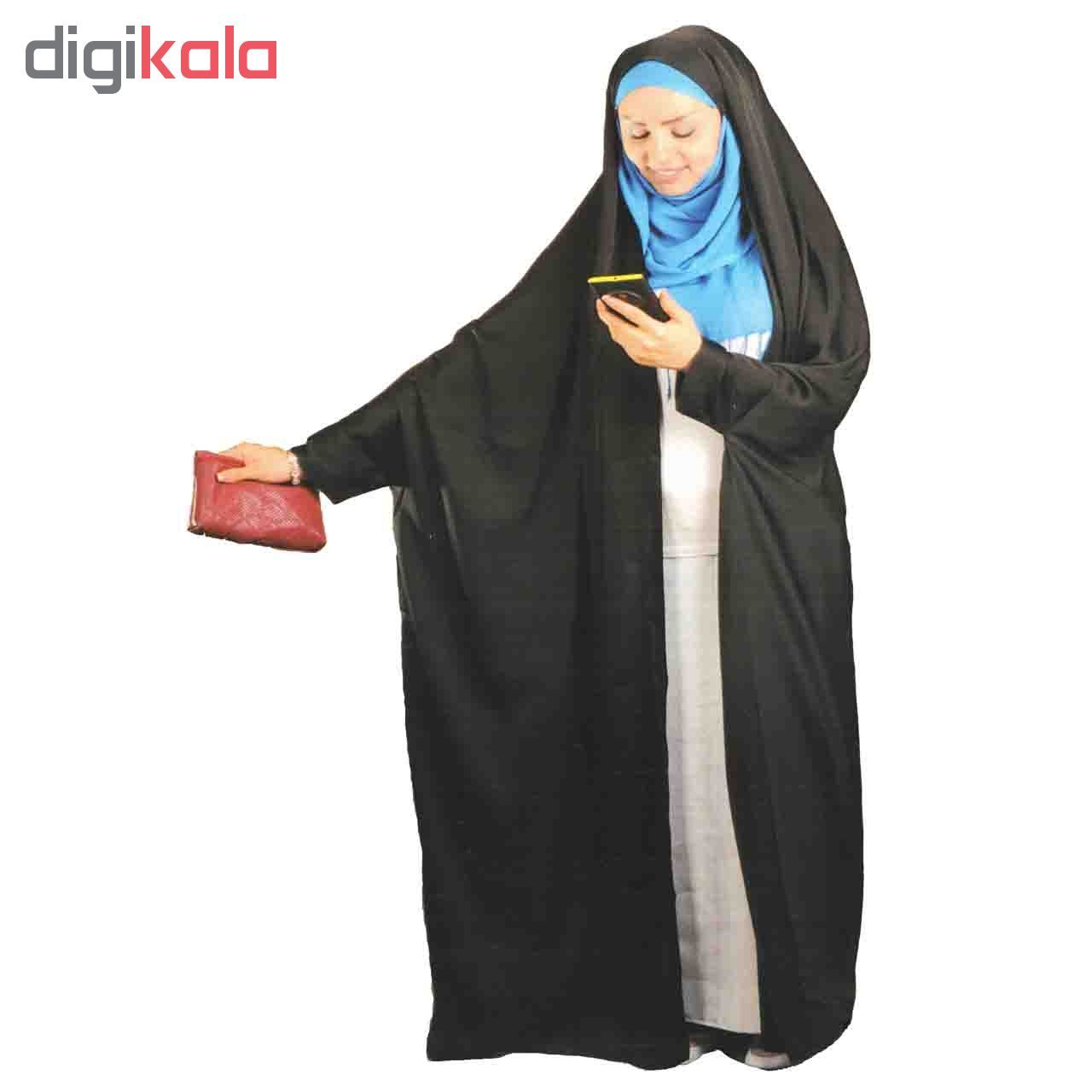چادر دانشجویی مچ دار ابریشم (کد 7001) حجاب آراسته سایز XL -  - 2