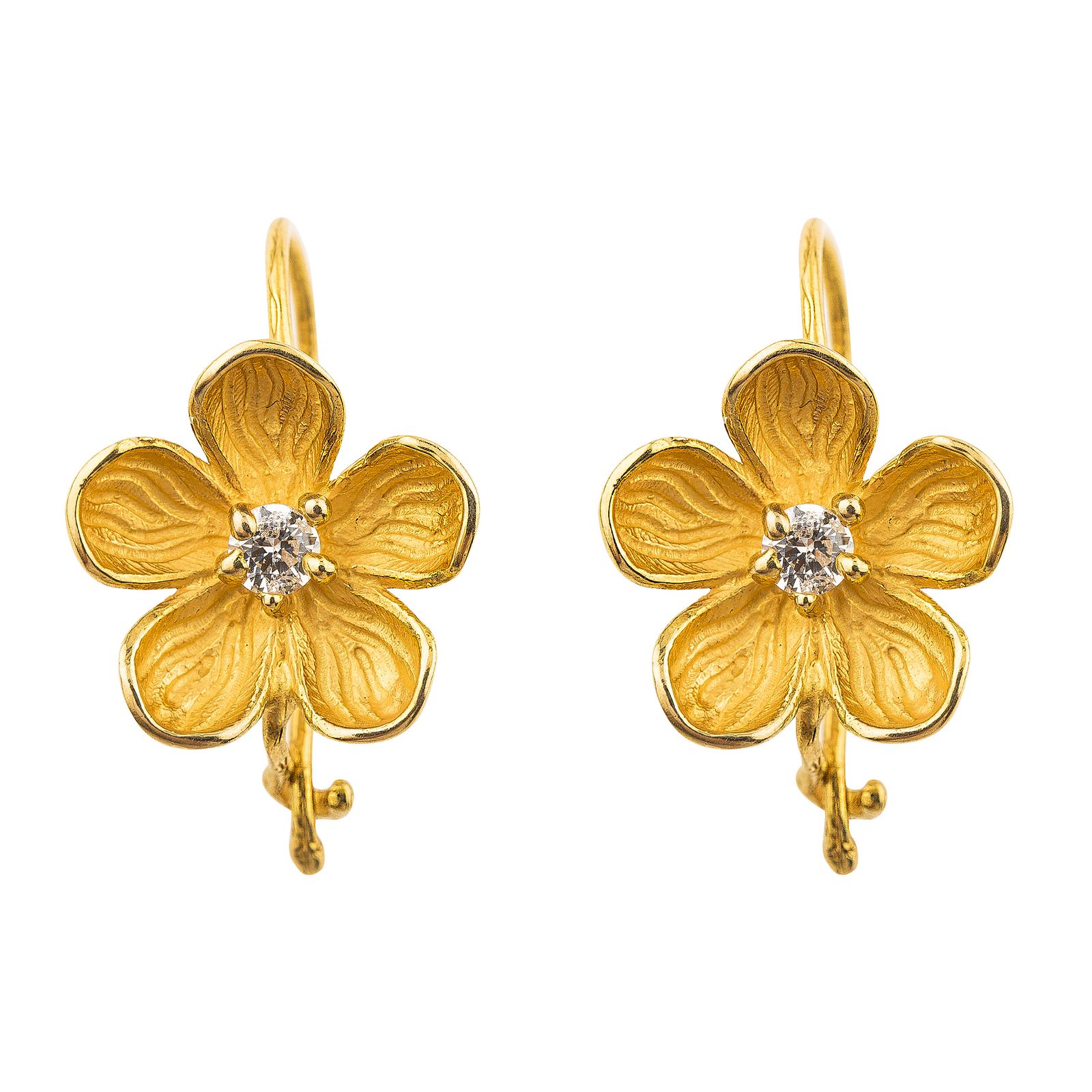 گوشواره طلا 18 عیار زنانه کد EA165 -  - 1