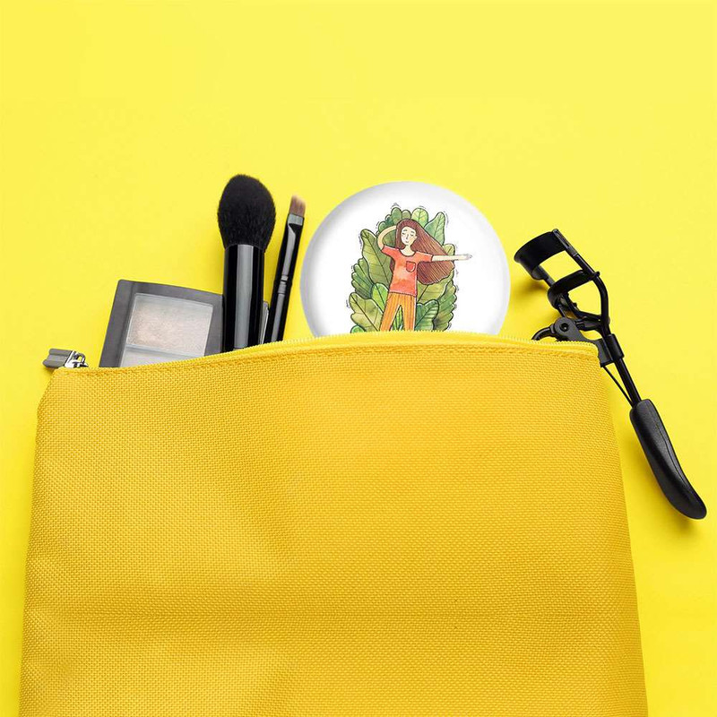 آینه جیبی خندالو مدل دختر  کد 5531