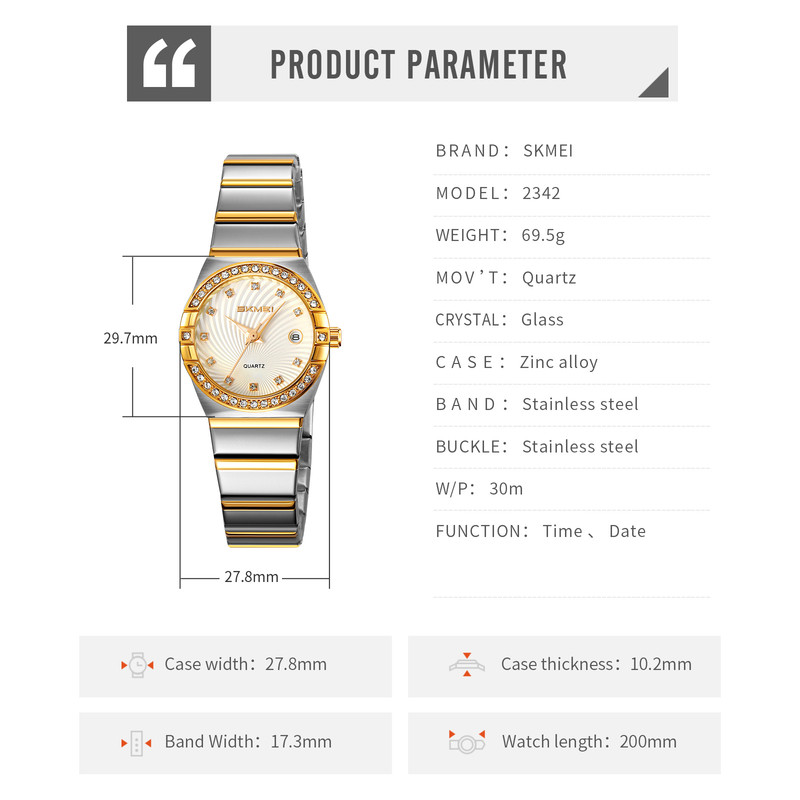 ساعت مچی عقربه ای زنانه اسکمی مدل 2342 TGD