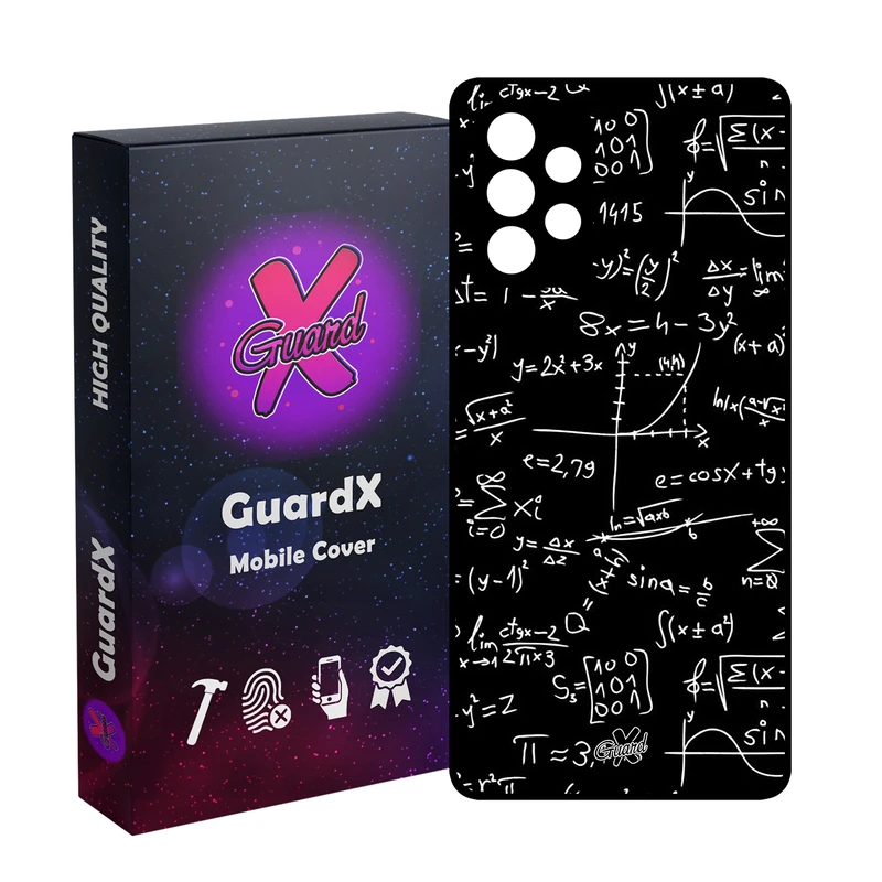کاور گارد ایکس طرح ریاضی مدل Glass10528 مناسب برای گوشی موبایل سامسونگ Galaxy A72