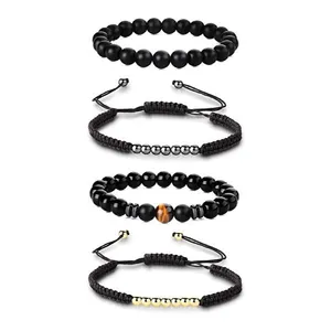 دستبند چرم ذاریات کد 138 مجموعه 4 عددی سایز S