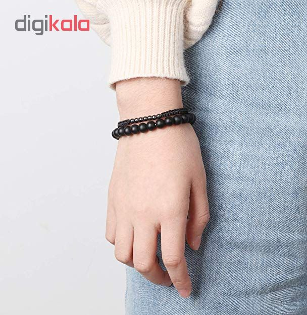 دستبند چرم ذاریات کد 138 مجموعه 4 عددی سایز L