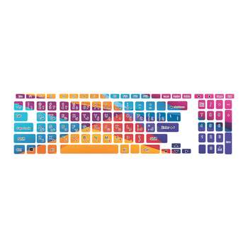برچسب حروف فارسی کیبورد طرح colorful کد 22