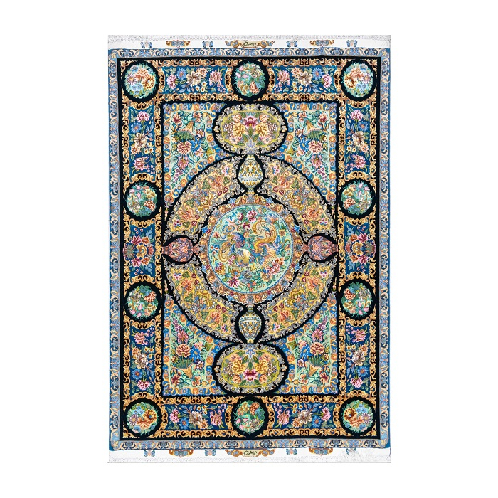 فرش دستباف سه و نیم متری طرح سیمرغ کد 12002