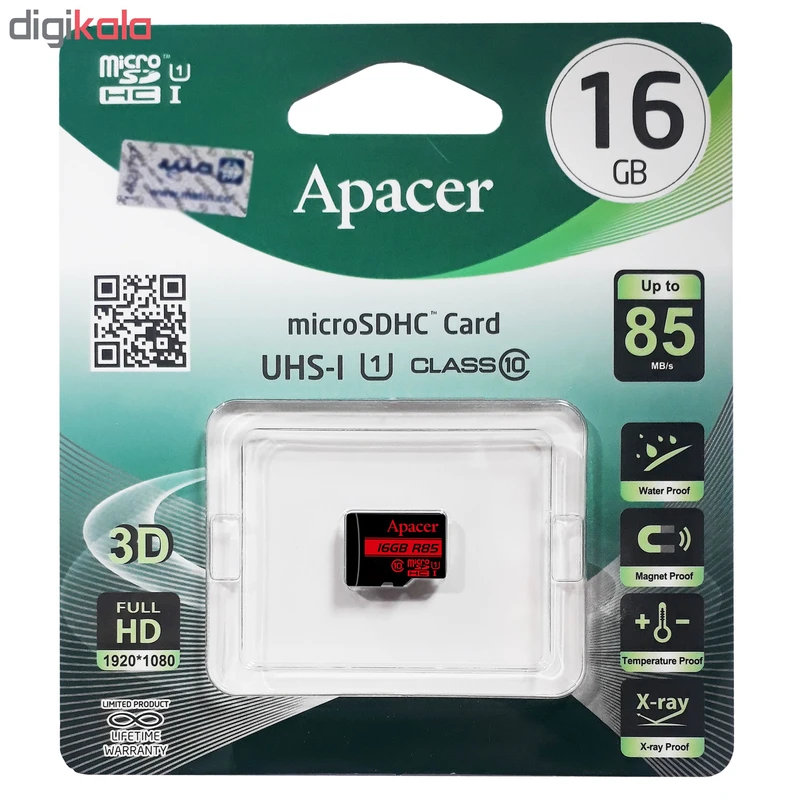 کارت حافظه microSDHC اپیسر مدل AP16G کلاس 10 استاندارد UHS-I U1 سرعت 85MBps ظرفیت 16 گیگابایت عکس شماره 3