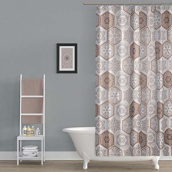 پرده حمام دلفین کد TOR-2345 سایز 200×180 سانتی متر