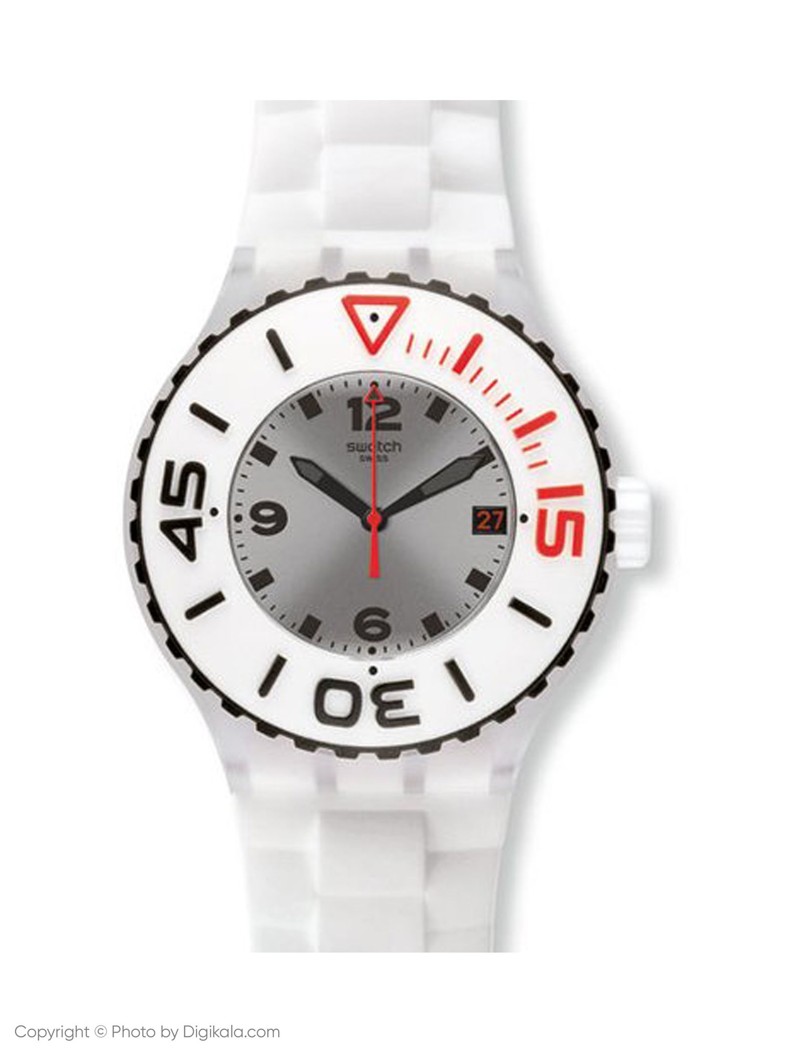 ساعت مچی عقربه ای سواچ مدل SUUK401 - سفید - 2
