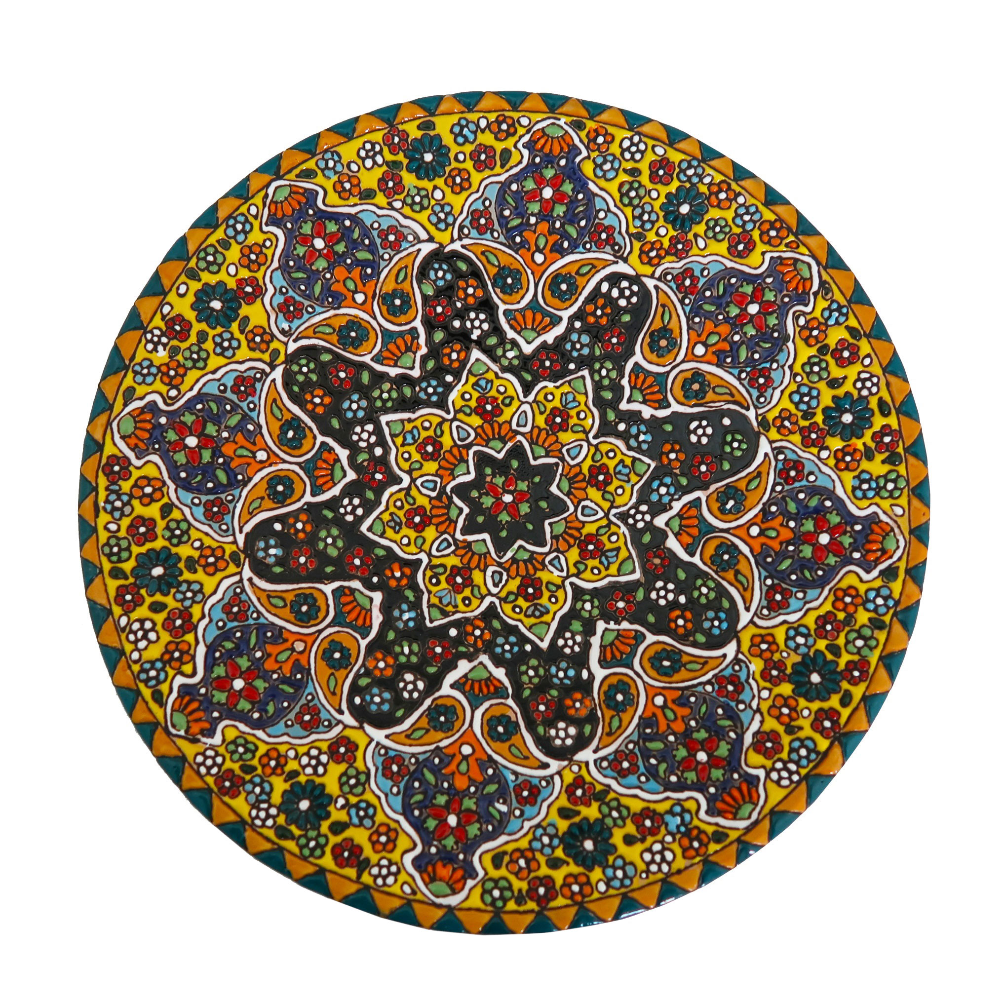 بشقاب میناکاری مدل Plt-C-Y19-25