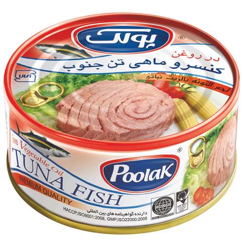 کنسرو ماهی تن جنوب پولک مقدار 120 گرم