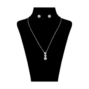 نیم ست نقره زنانه مدل فلاور کد 106