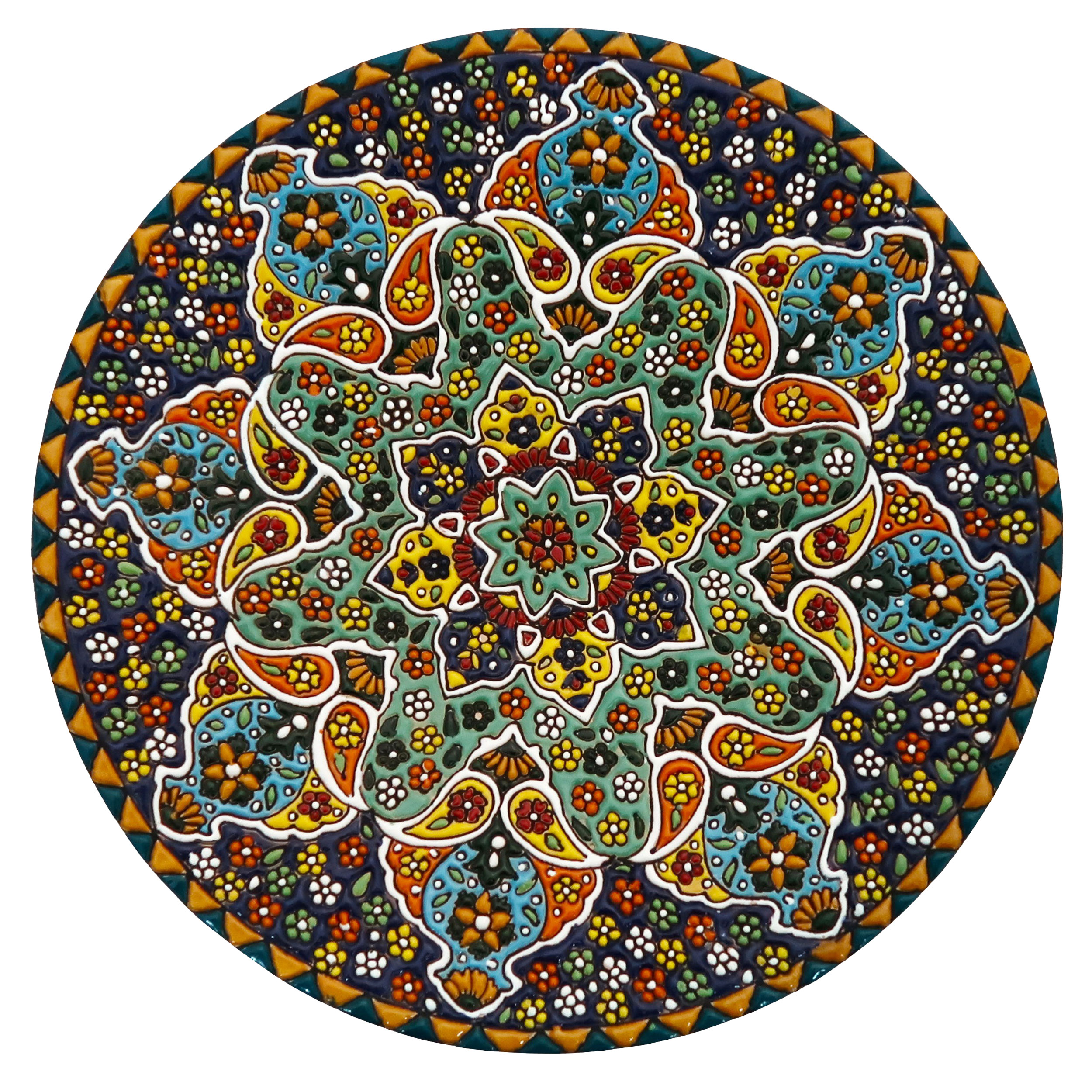 بشقاب میناکاری مدل Plt-C-DB39-25