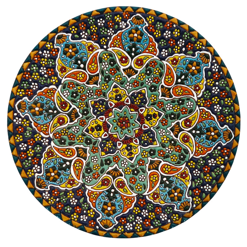 بشقاب میناکاری مدل Plt-C-DB39-25