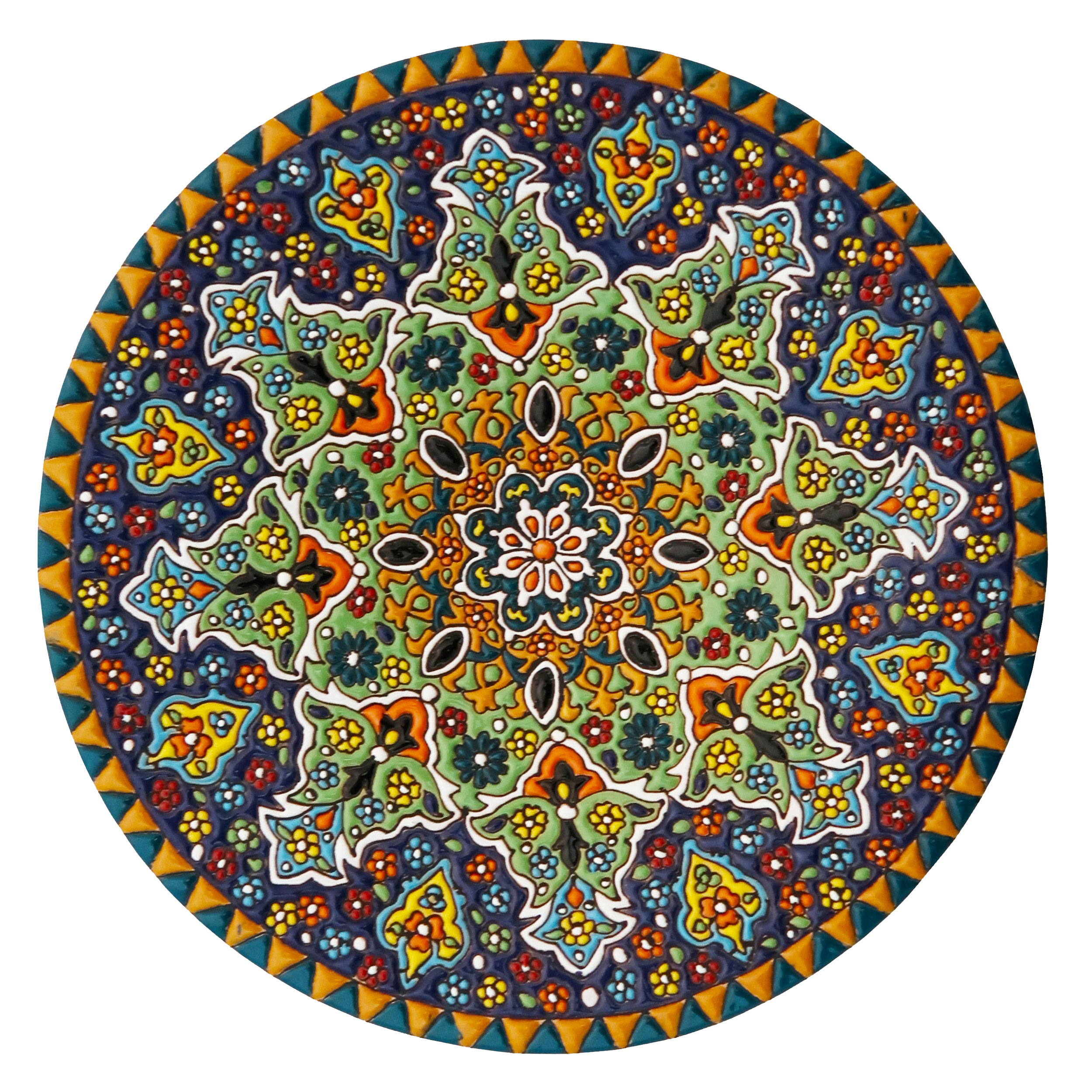 بشقاب میناکاری مدل Plt-C-DB40-25