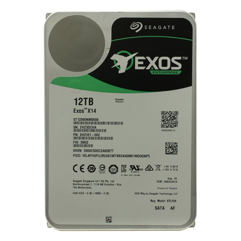 هارد دیسک اینترنال سیگیت مدل Exos ST12000NM0008 ظرفیت 12 ترابایت
