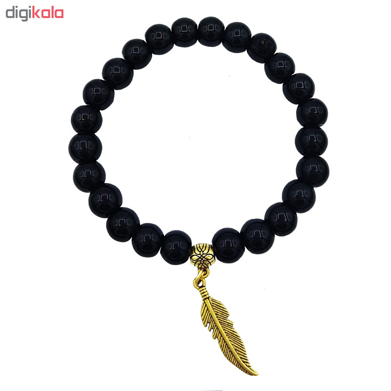 دستبند مهره ای لاچو طرح برگ 2019 تک سایز