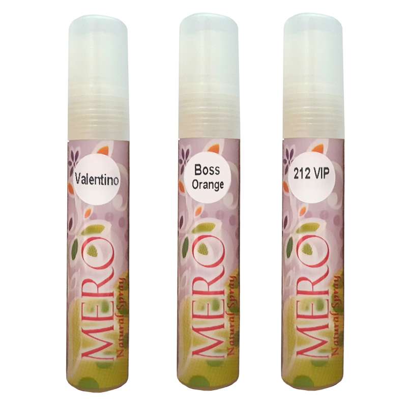 عطر جیبی زنانه مرو مدل W1 حجم ۸ میلی لیتر مجموعه ۳ عددی