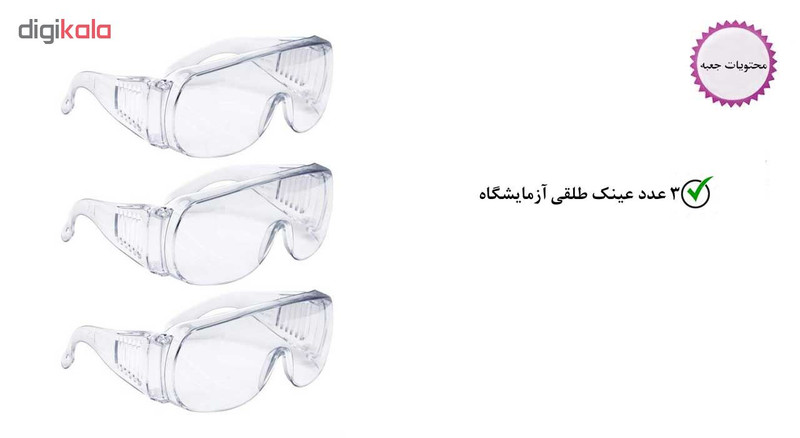 عینک ایمنی مدل ET108 بسته 3 عددی عینک ایمنی مدل ET108 بسته 3 عددی