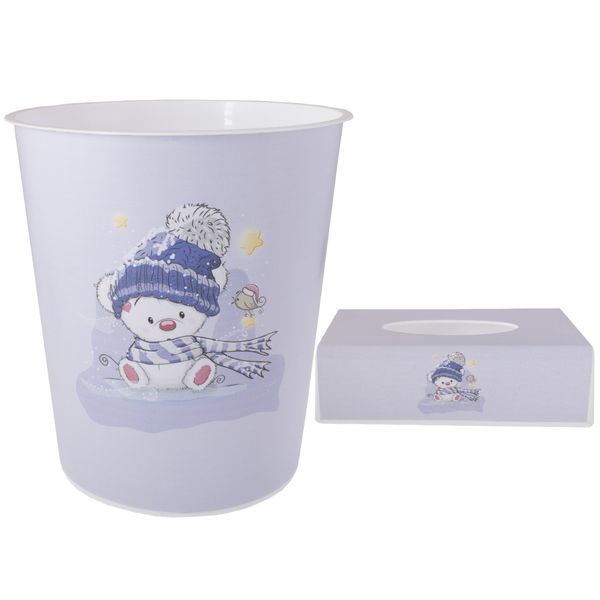 ست سطل و جادستمال اتاق کودک طرح خرس کد 0338