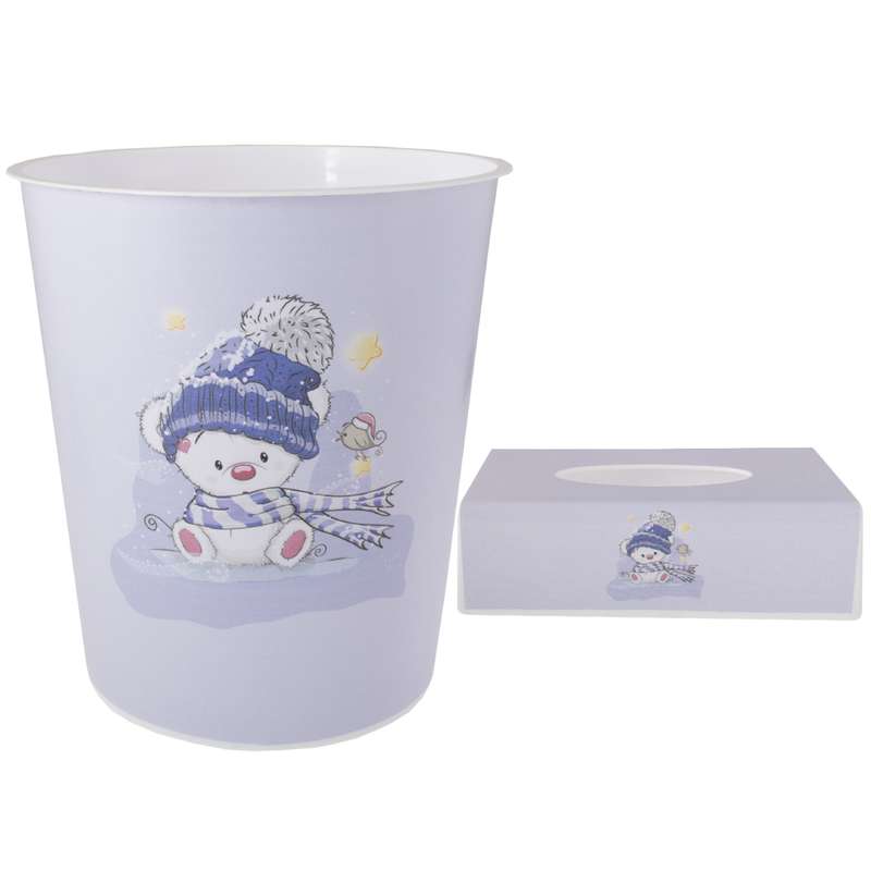 ست سطل و جادستمال اتاق کودک طرح خرس کد 0338