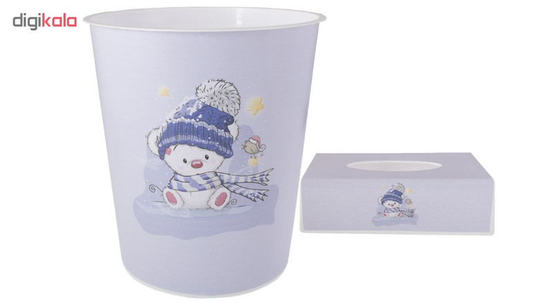 ست سطل و جادستمال اتاق کودک طرح خرس کد 0338