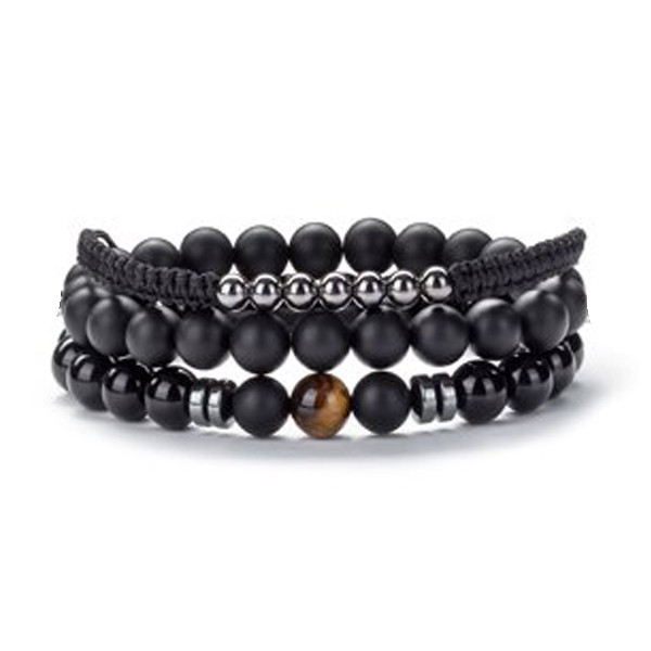 دستبند مردانه مدل دانلی کد M16 مجموعه 3 عددی سایز XL