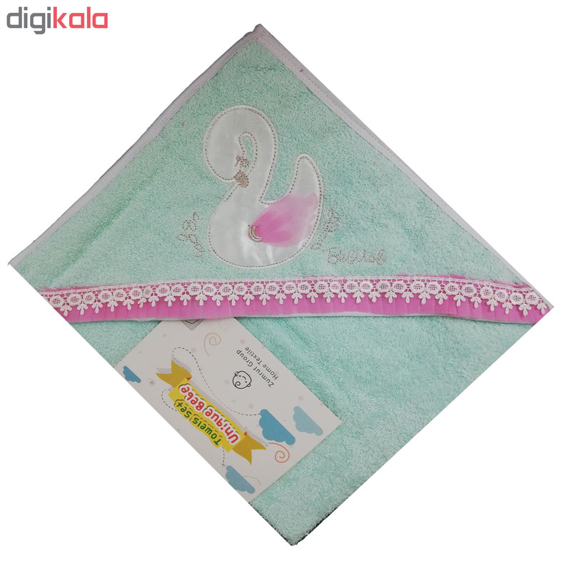 حوله دورپیچ کودک زمرد حریر مدل baby-02