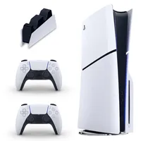 کنسول بازی سونی مدل PlayStation 5 Slim ظرفیت 1 ترابایت ریجن CFI-2116 اروپا به همراه دسته اضافی و پایه شارژر