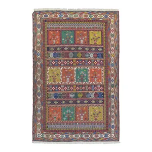 گلیم دستبافت  یک و نیم متری طرح سوزنی کد NI134759