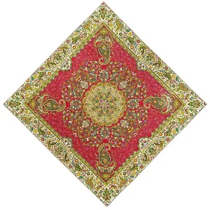 رومیزی ترمه ابریشمی الماس کویر مدل افشار کد 29