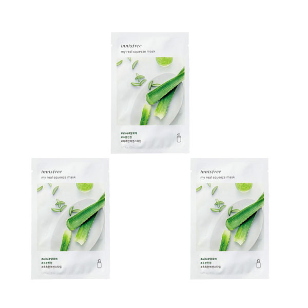 ماسک صورت اینیس فری مدل Aloe وزن 20 گرم مجموعه 3 عددی