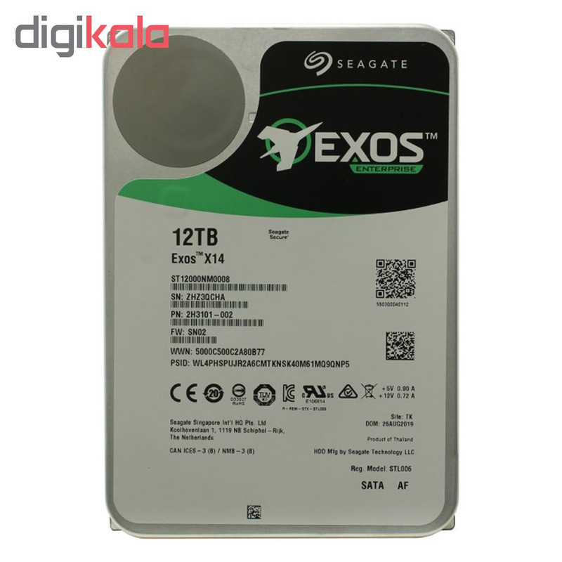 هارد دیسک اینترنال سیگیت مدل Exos ST12000NM0008 ظرفیت 12 ترابایت 1