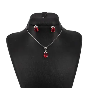 نیم ست نقره زنانه مدل اشک کد 2038