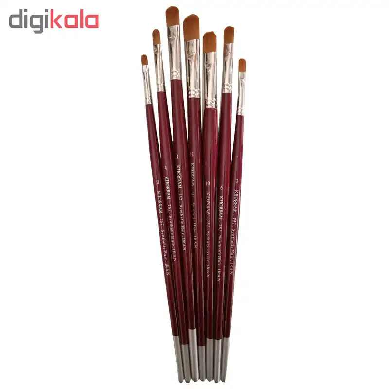 قلم مو زبان گربه ای خرم کد 757 مجموعه 7 عددی