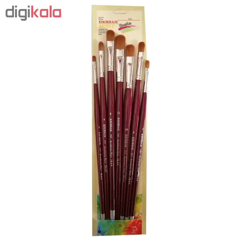 قلم مو زبان گربه ای خرم کد 757 مجموعه 7 عددی