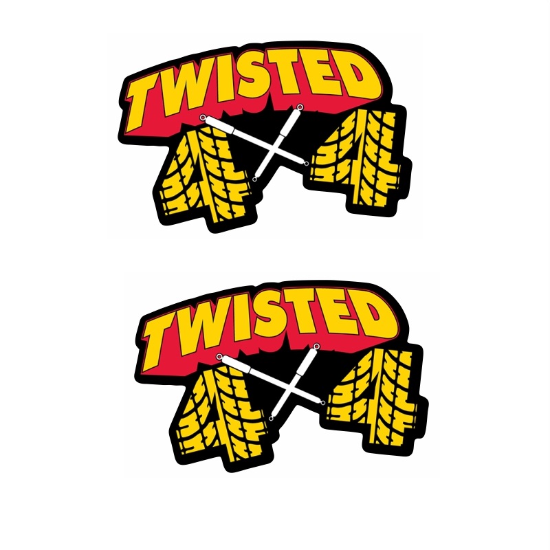 برچسب بدنه موتورسیکلت طرح twisted 4x4 کد 49 بسته 2 عددی