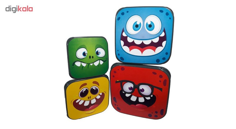 ظرف نگهدارنده هوبی لایف مدل Fun Box مجموعه 4 عددی