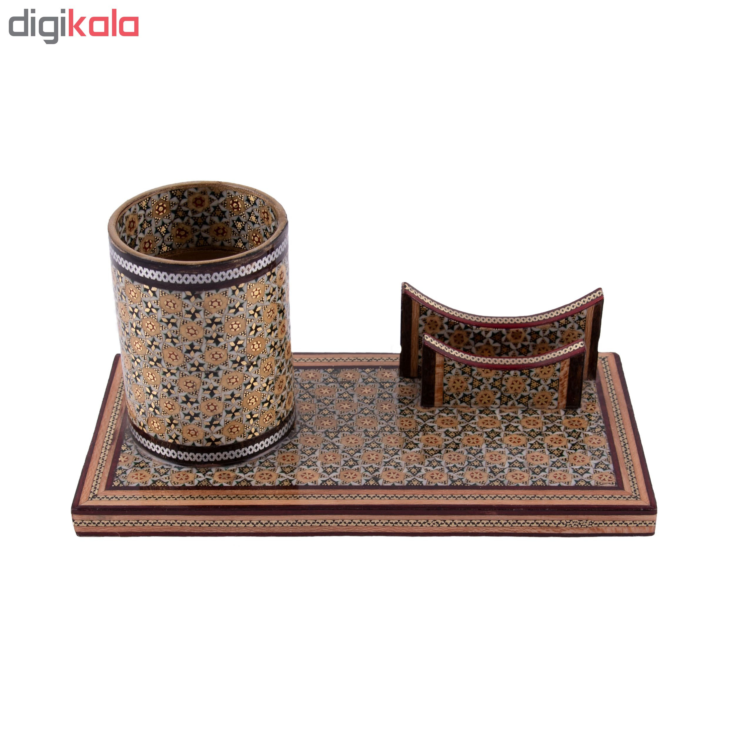 جای کاغذ یاداشت خاتم کاری کروبی مدل k29 کد 1